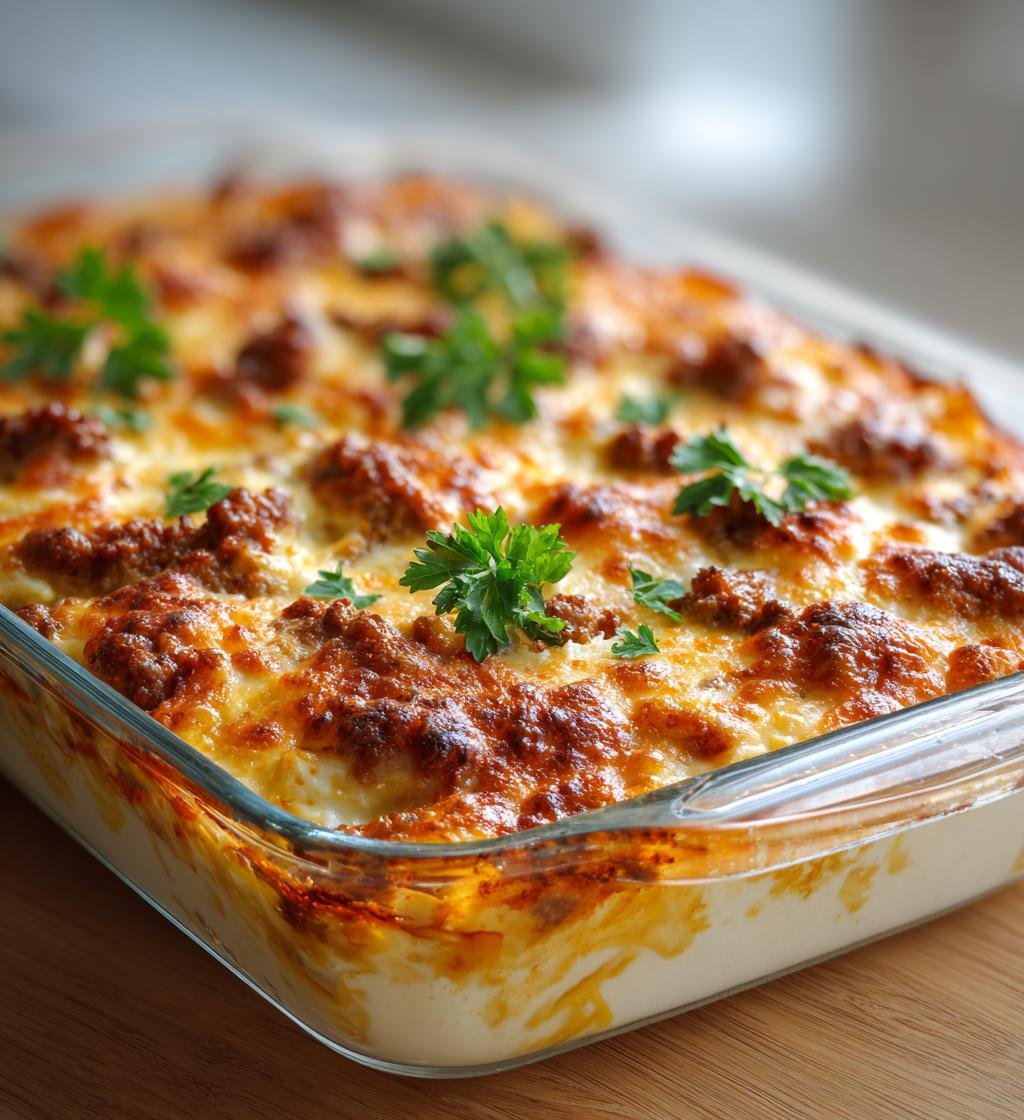 Ravioligratäng med köttfärs och krämig ostsås - Enkel och God! - steg för steg