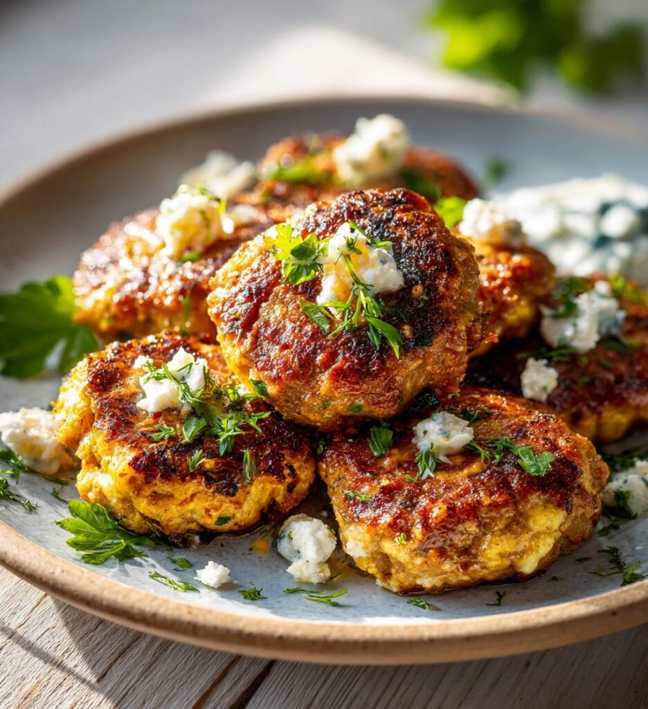 Kycklingkofta med fetaost och vitlöksyoghurt
