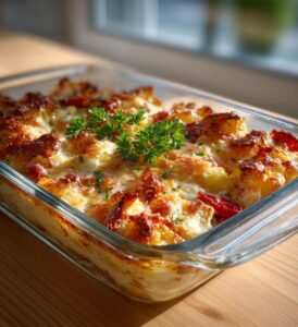 Tonfiskpaj med rödlök och ost
