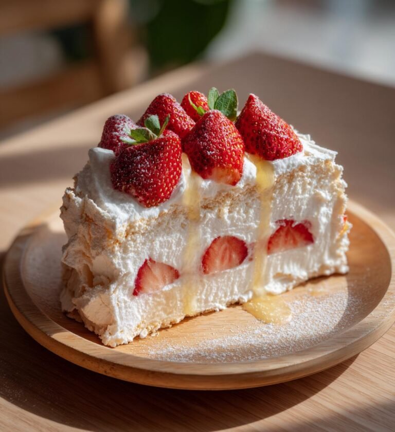 Mors dag-pavlova med jordgubbar och citronkräm
