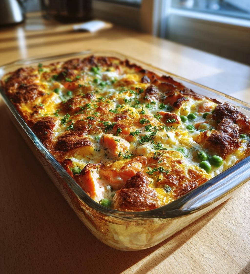 Lax- och risgratäng med ärtor och parmesan – Enkel och God