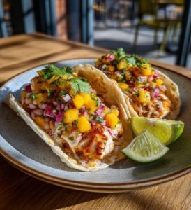 Frasiga torsktacos med mangosalsa