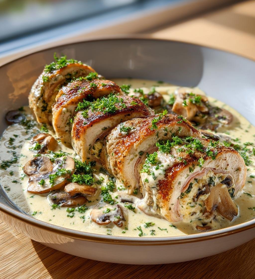 Cordon bleu-rullar i krämig svampsås – Enkel och god middag