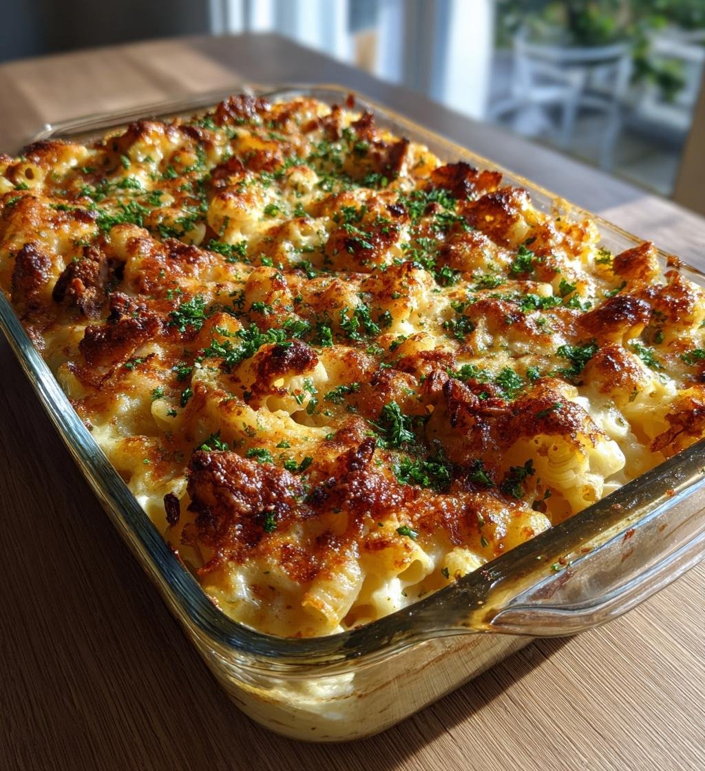 Pulled pork mac and cheese med krispigt osttäcke – Enkel och God - steg för steg
