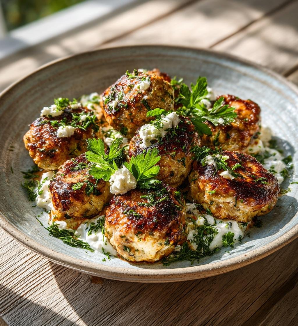Fetaostfyllda kycklingbollar med tzatziki – Enkel och god middag - steg för steg