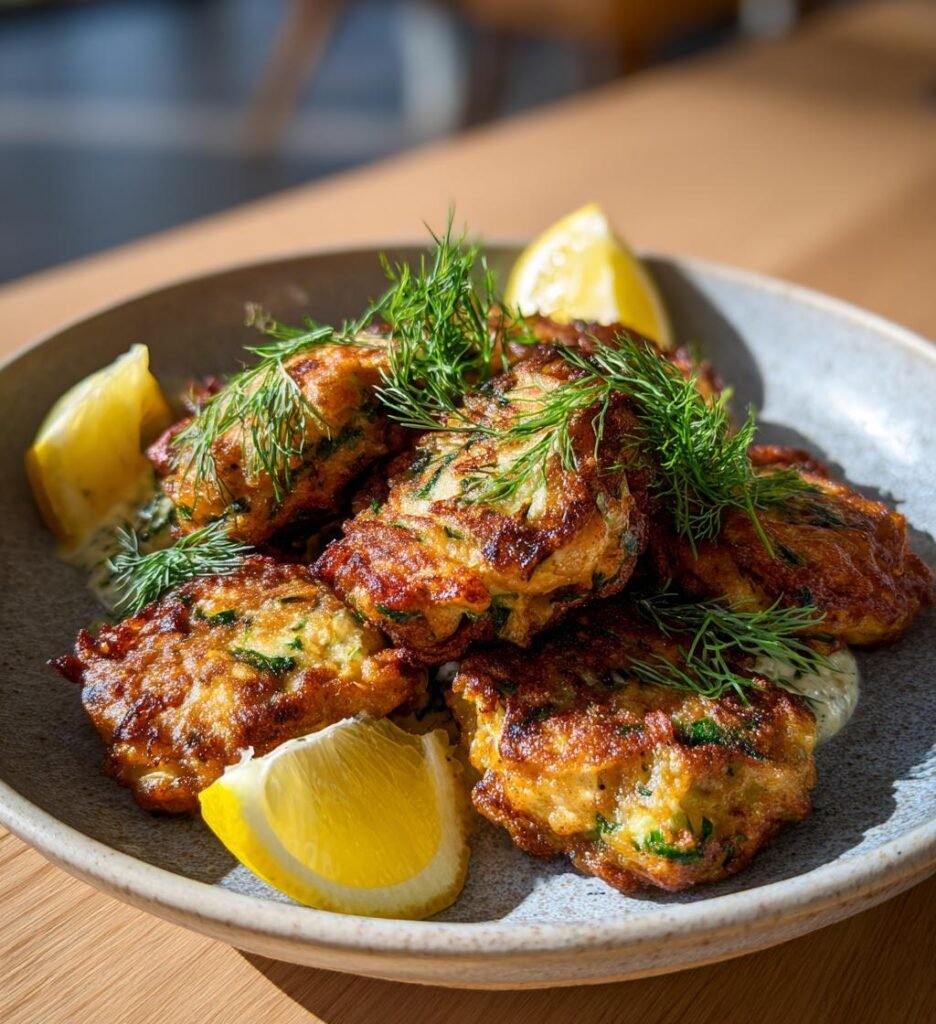 Frasiga laxfingrar med citron- och dillsås