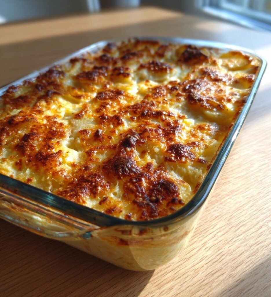 Palsternacks- och potatisgratäng med gruyère