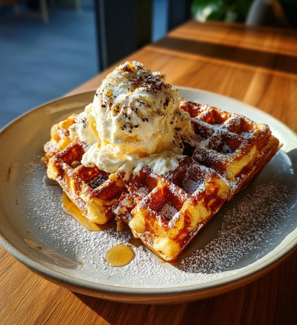 Kardemummavåfflor med vaniljkräm – En enkel och krämig dessert - steg för steg