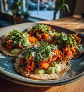 Sötpotatistacos med frasig kyckling