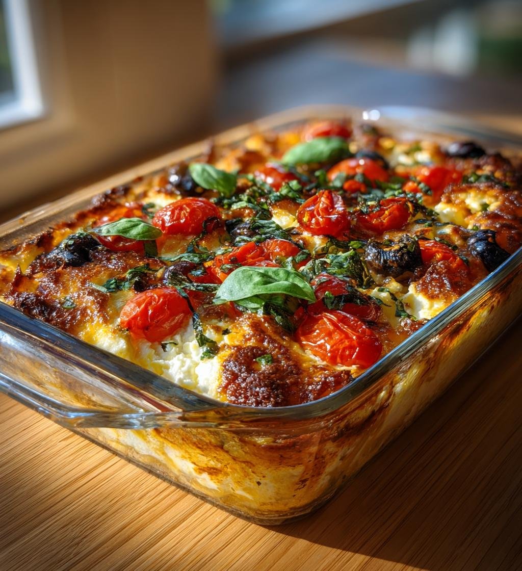 Bakad fetaorzo med tomater, oliver och citron – Enkel och God