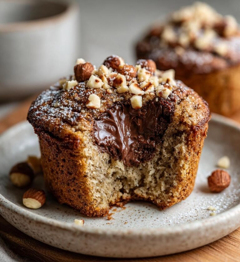 Nutellafyllda bananmuffins