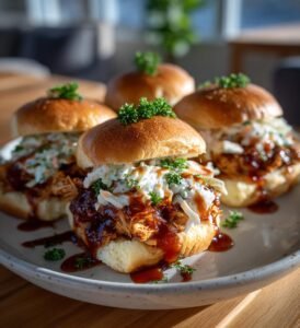 Pulled chicken-sliders till Valborg