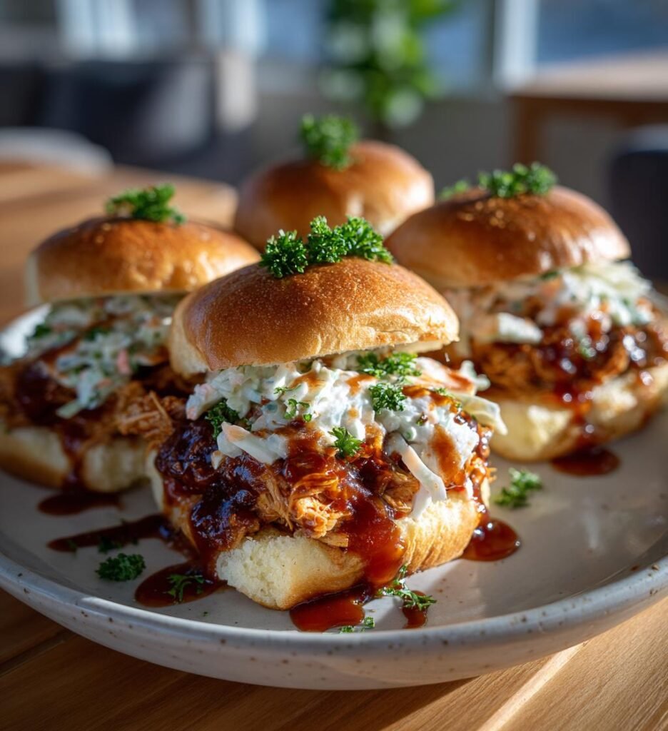 Pulled chicken-sliders till Valborg
