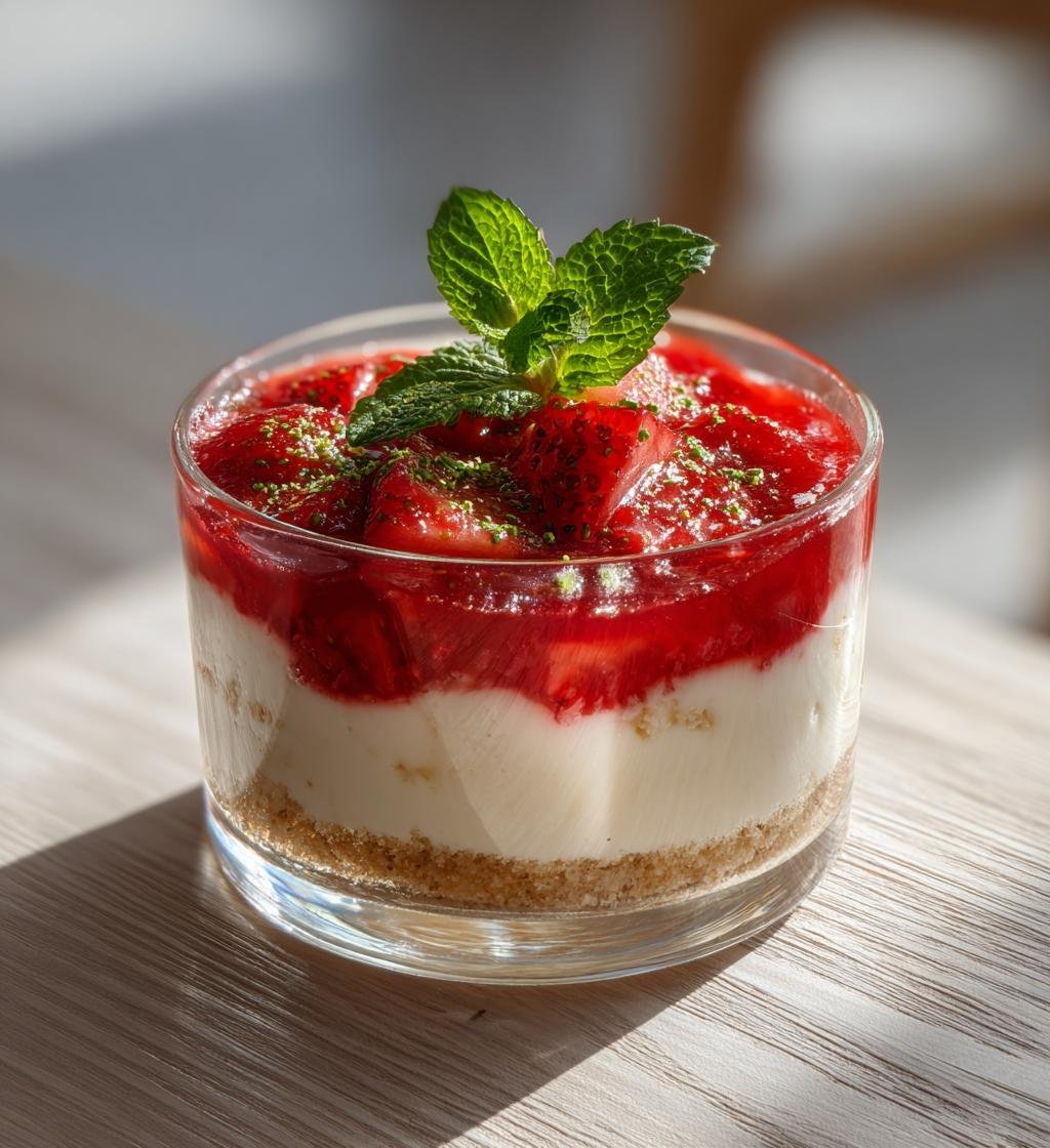 Rabarbercheesecake i glas med kardemumma – Enkel och God Dessert