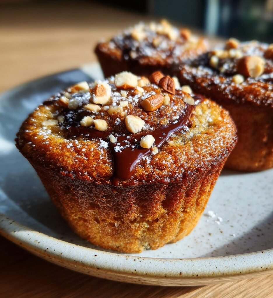 Nutellafyllda bananmuffins