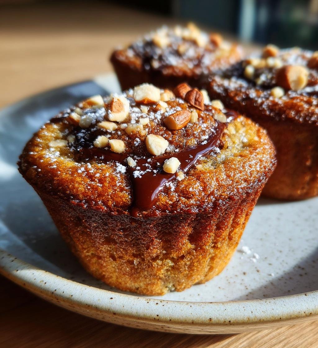 Nutellafyllda bananmuffins – Saftiga och krämiga muffins på nolltid - steg för steg