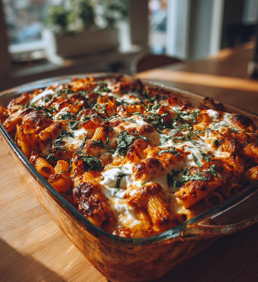 Bakad penne med tomatsås, burrata och basilika – Enkel och God rätt - steg för steg
