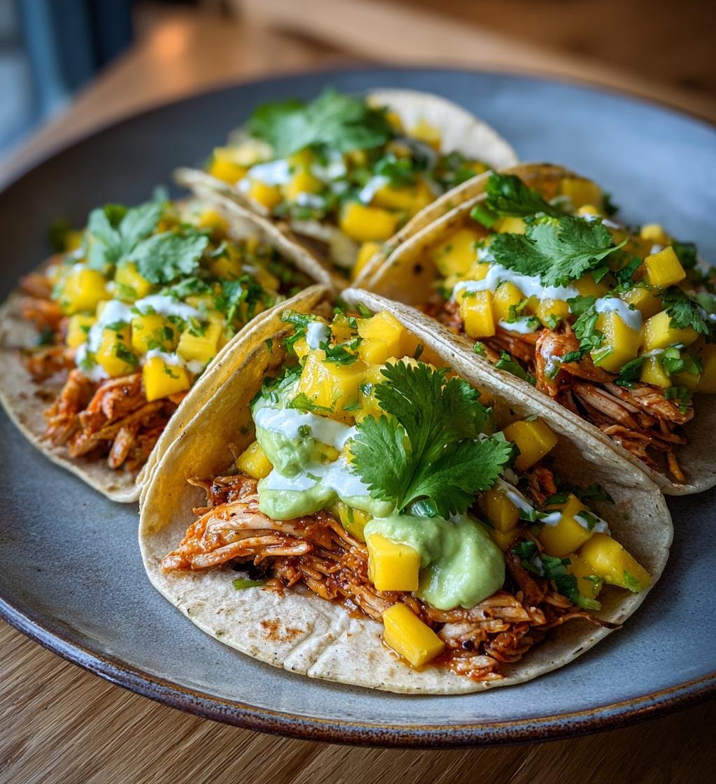 Kycklingtacos med mangosalsa och avokadokräm – Enkel och God
