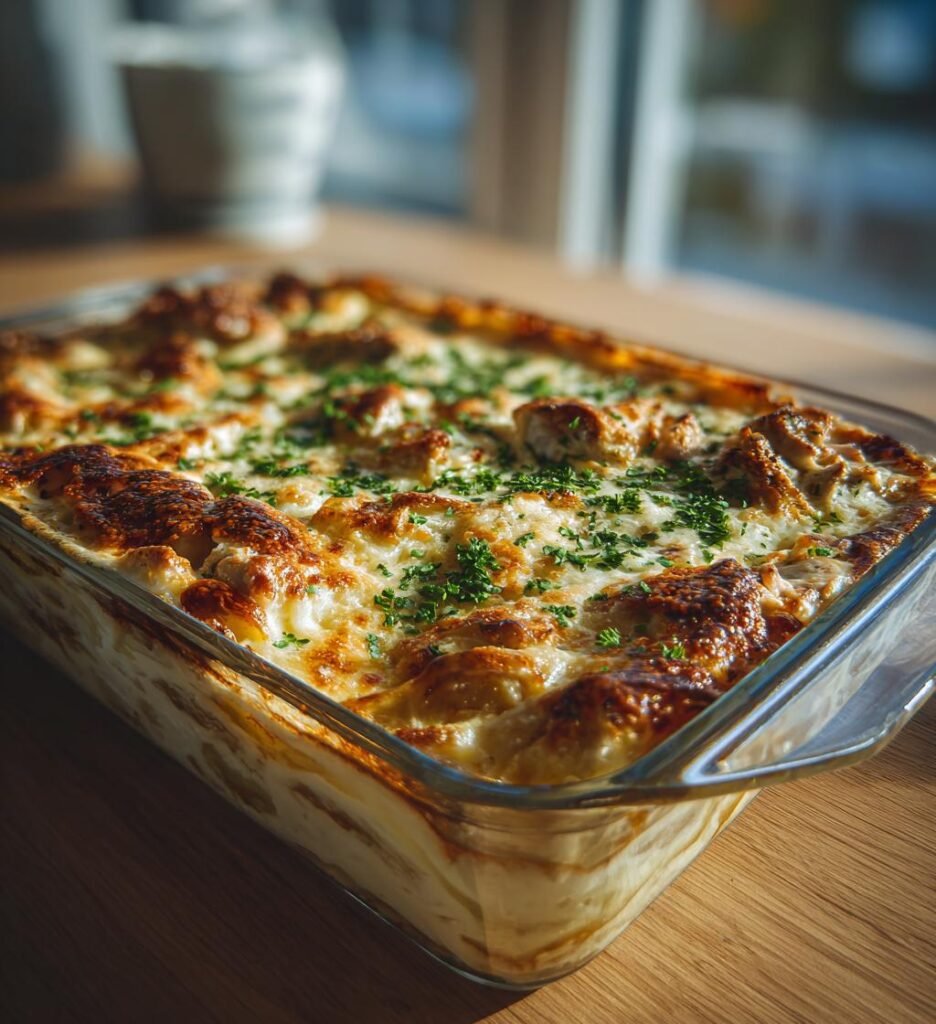 BBQ-kycklinggratäng med potatis och cheddar