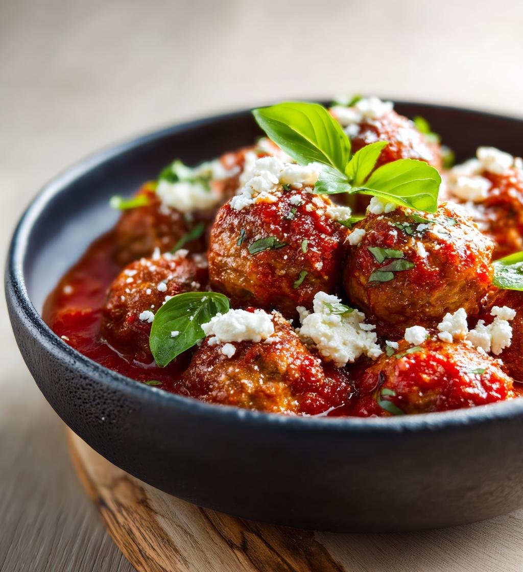 Lammköttbullar i tomatsås med fetaost – En Enkel och God Middag