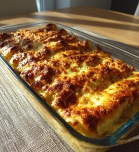 Kycklingcannelloni med broccoli och cheddar