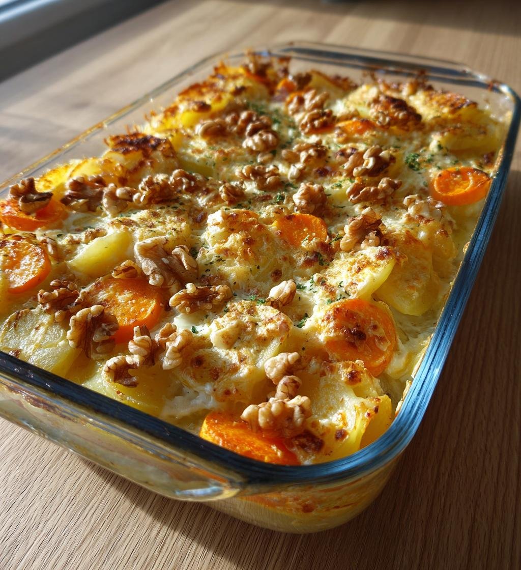 Rotfruktsgratäng med chèvre och valnötter – Enkel och God - steg för steg