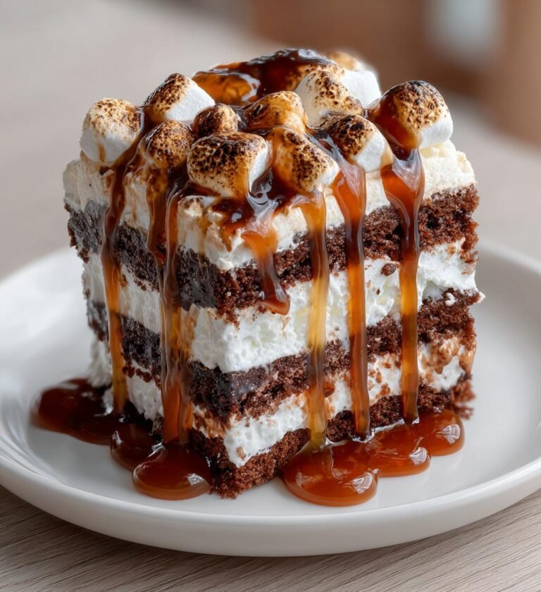 Sportlovschoklad med marshmallows och kolasås