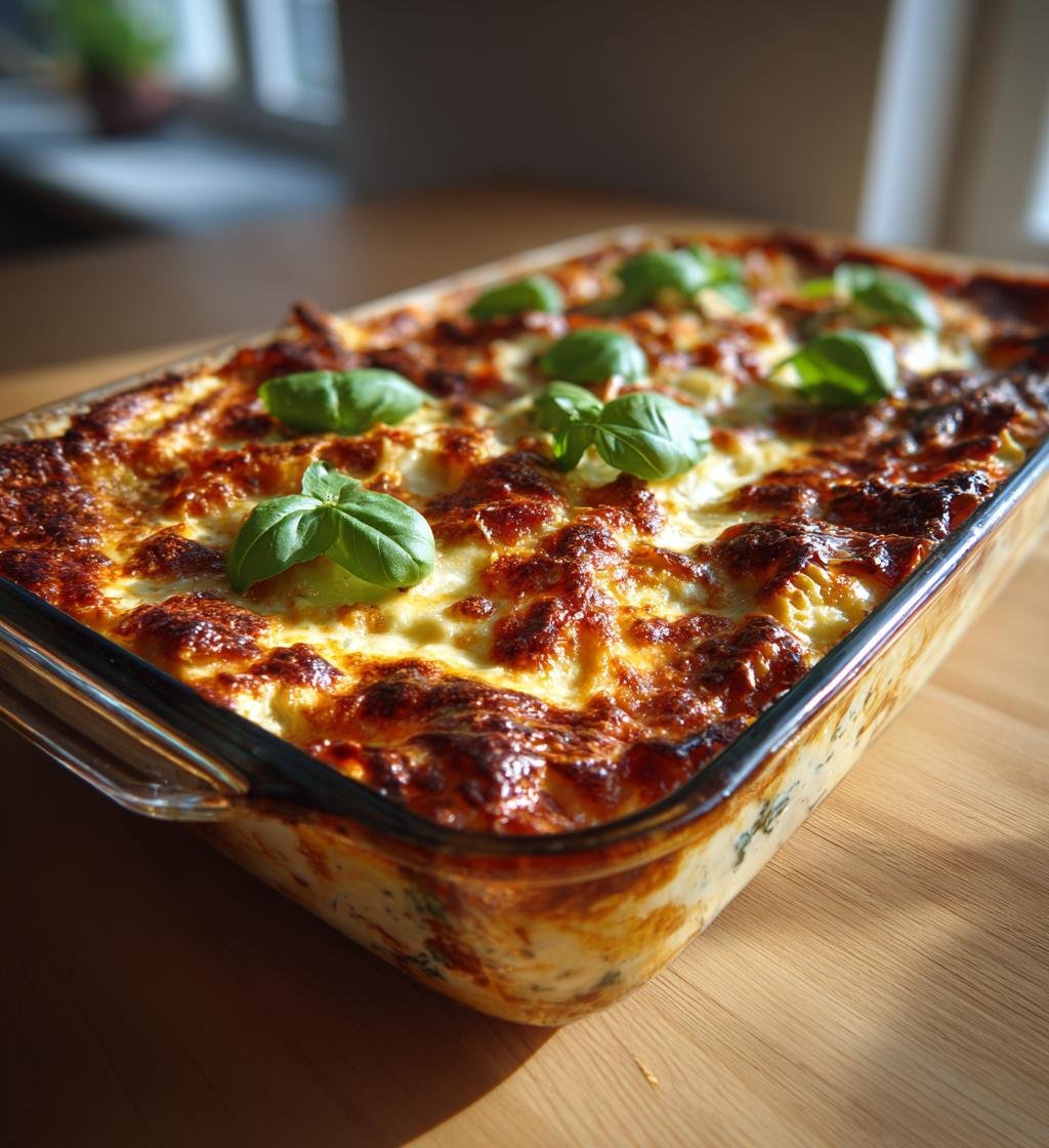 Raviolilasagne med spenat, ricotta och tomatsås - Enkel och God!