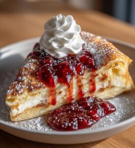 Svensk pannkaka med sylt och grädde