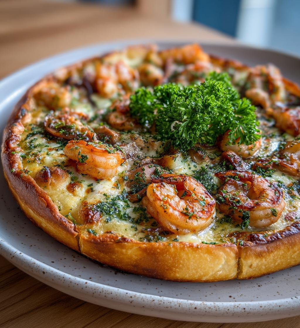 Skaldjurspizza med räkor, lax och vitlökssås – Enkel och God