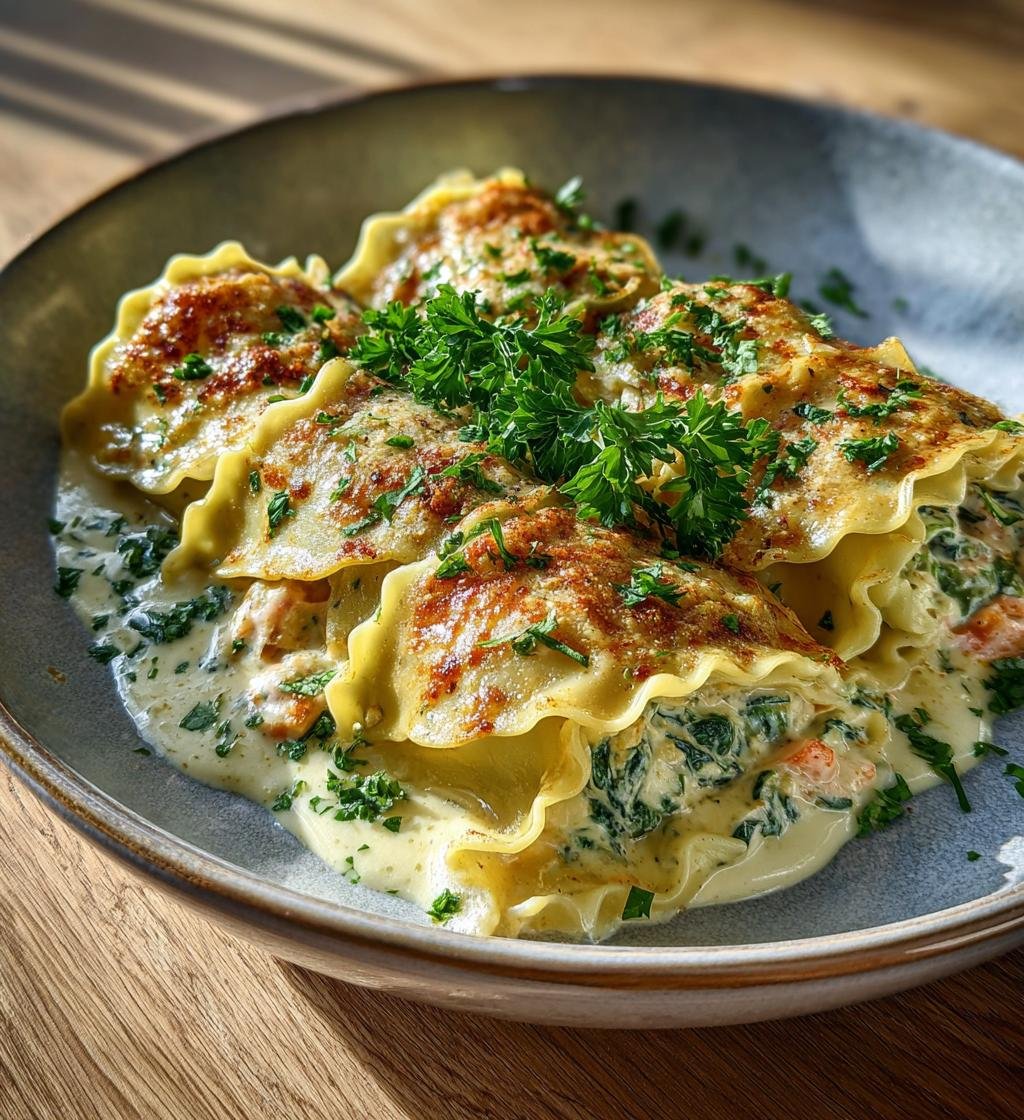 Laxlasagnerullar med spenat och citronsås - Enkel och God Måltid - steg för steg