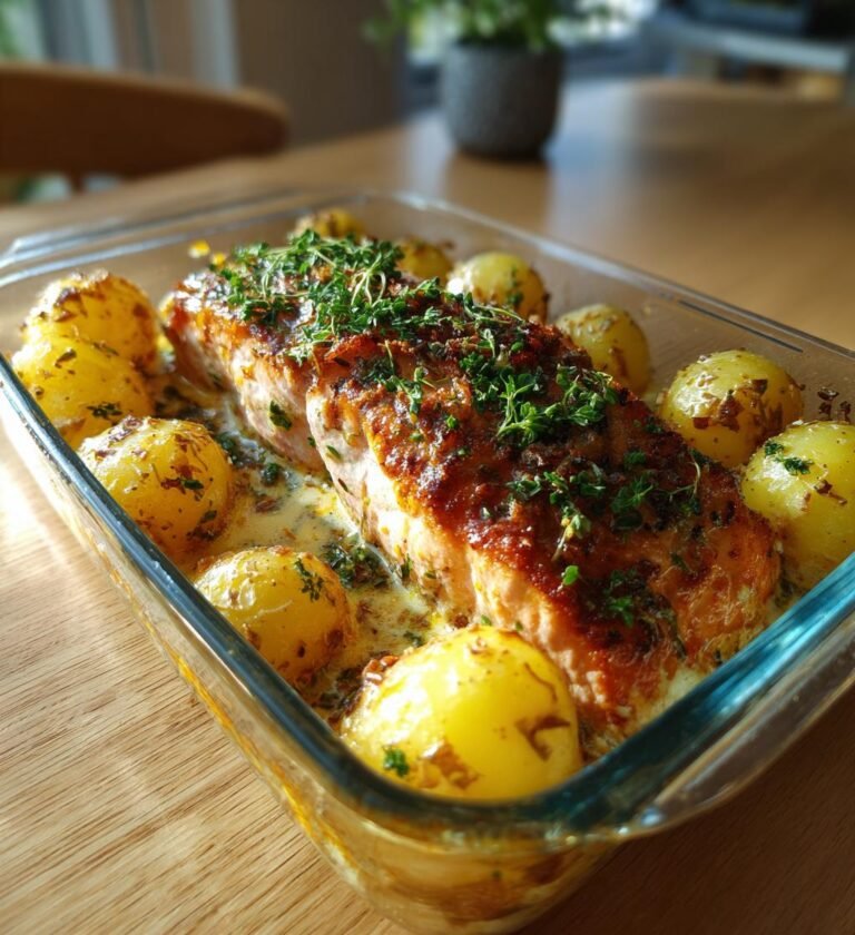 Ugnsbakad lax med citron och färskpotatis