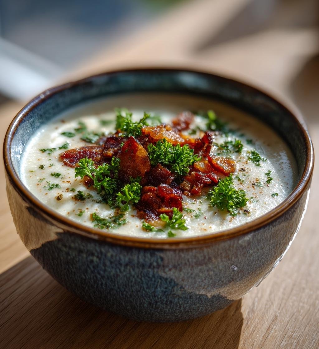 Krämig blomkålssoppa med knaperstekt bacon – Enkel och God - steg för steg