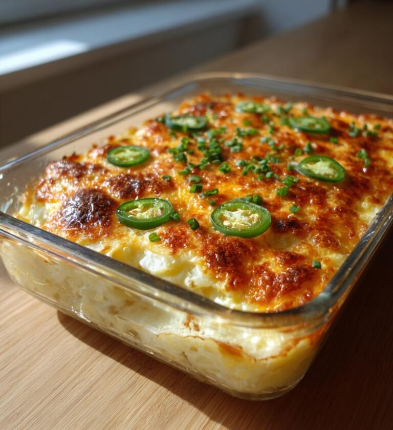 Potatisgratäng med jalapeño, cheddar och gräslök