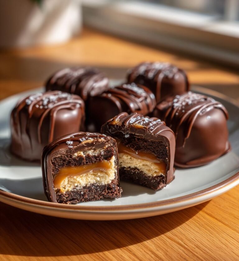 Oreobollar med salt karamell och chokladskal