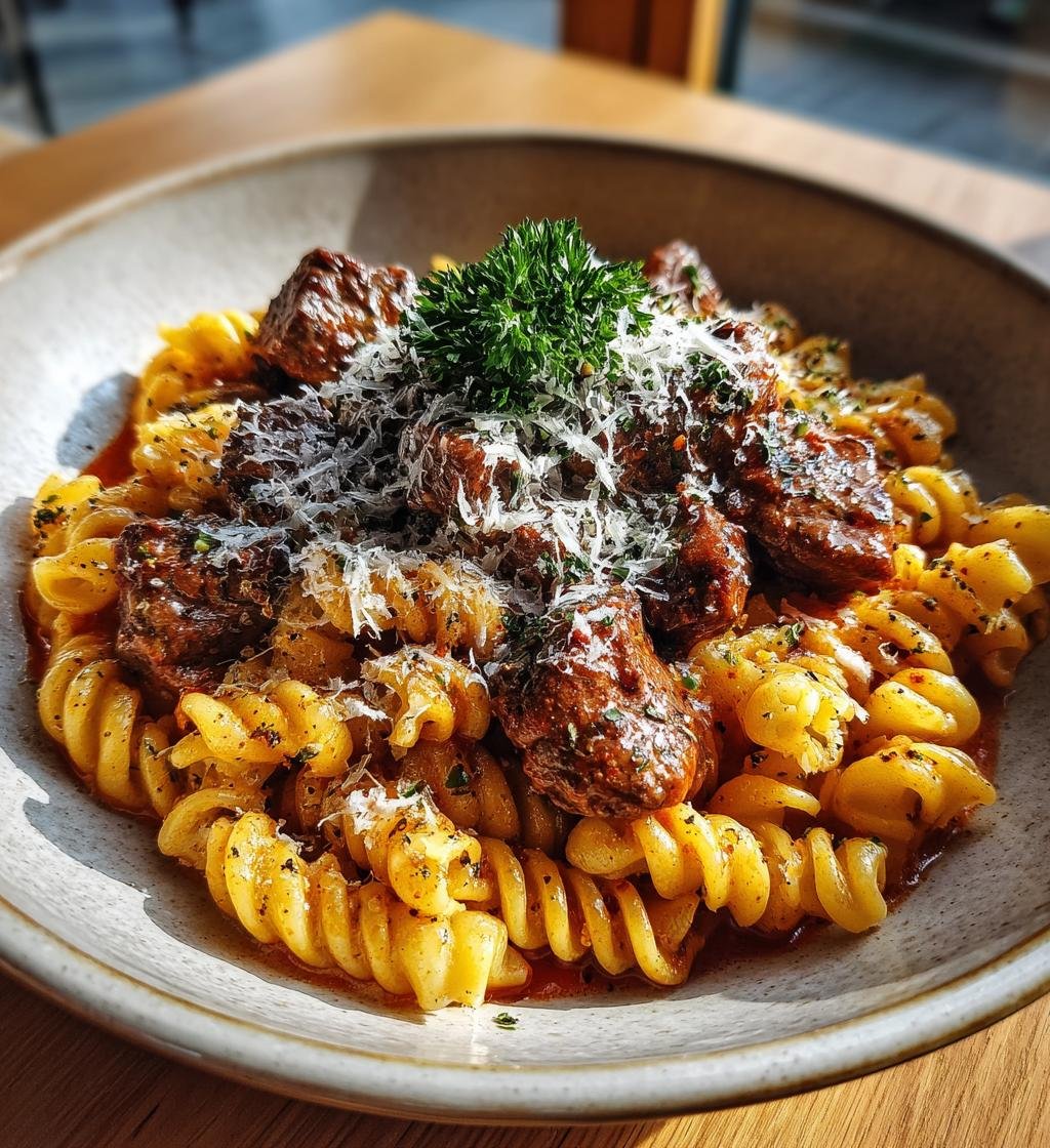Krämig oxfilépasta med peppar och parmesan - En perfekt middag - steg för steg