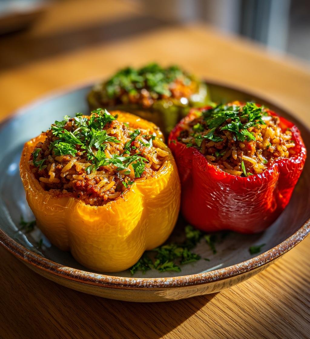 Fyllda paprikor med köttfärs och ris – Enkel och god middag - steg för steg