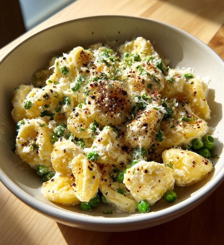 Citronpasta med ricotta, ärtor och parmesan