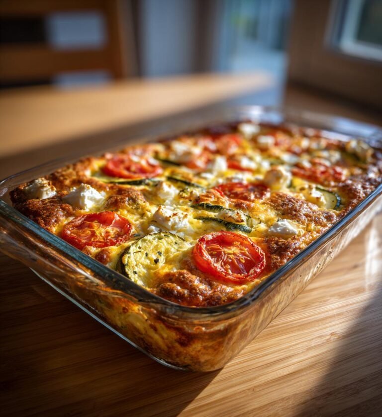 Tomat- och zucchinipaj med fetaost