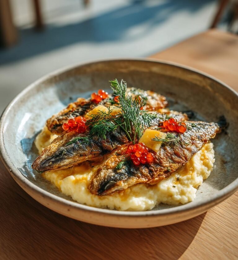 Stekt strömming med potatismos och lingon
