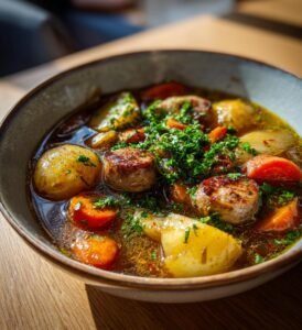 Korvgryta med potatis och rotfrukter